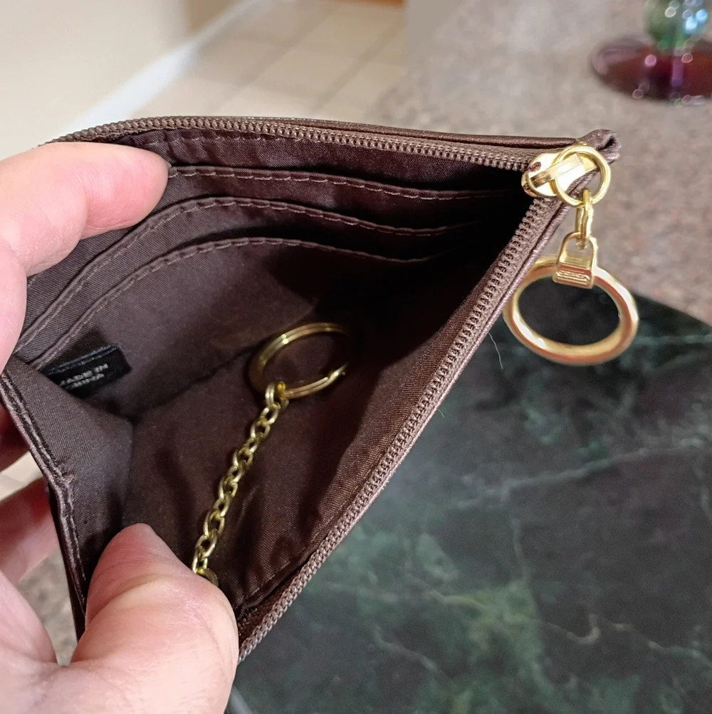 Coach Audrey Op Art Swril Wallet Key Ring